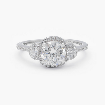 Trinity Halo 18ct Diamond Engagement Ring