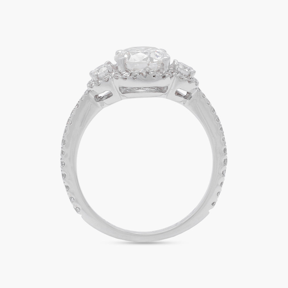 Trinity Halo 18ct Diamond Engagement Ring