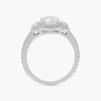 Trinity Halo 18ct Diamond Engagement Ring