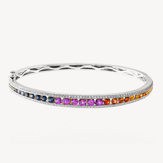 Aria Gold Sapphire & Diamond Bangle