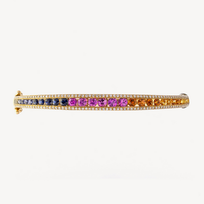 Aria Gold Sapphire & Diamond Bangle