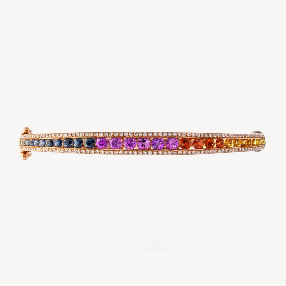 Aria Gold Sapphire & Diamond Bangle