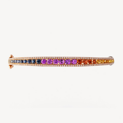 Aria Gold Sapphire & Diamond Bangle