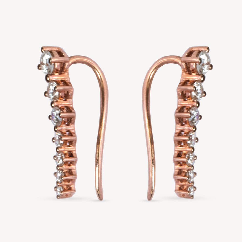 Imara Gold Diamond Climber Earrings