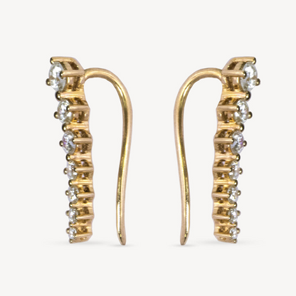 Imara Gold Diamond Climber Earrings