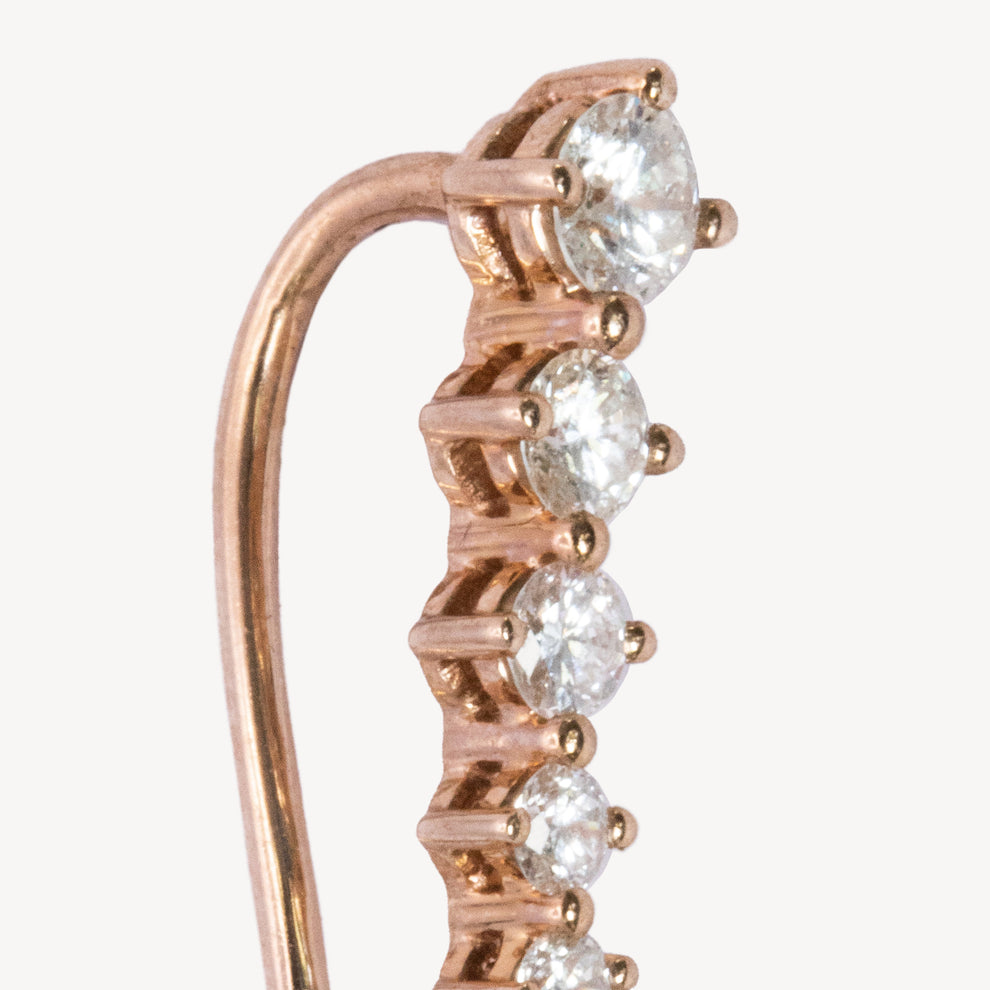 Imara Gold Diamond Climber Earrings