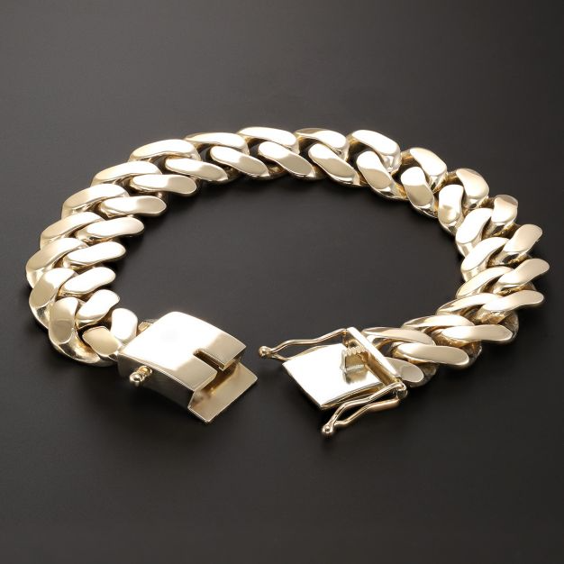 9ct Solid Gold Heavyweight Cuban Link Bracelet