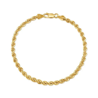 9ct Yellow Gold Italian Classic Rope Bracelet