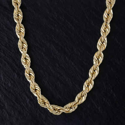 9ct Yellow Gold Italian Made Classic Rope Chain